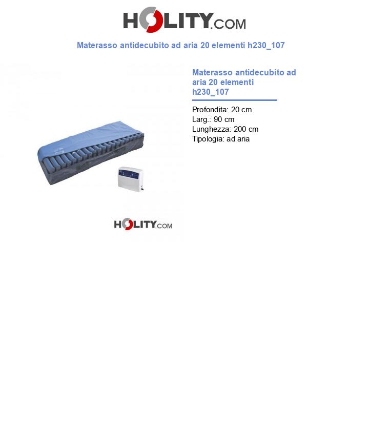 Materasso antidecubito ad aria 20 elementi h230_107