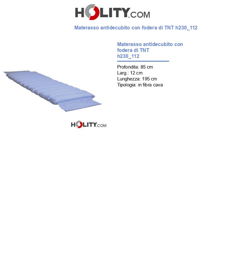 Materasso antidecubito con fodera di TNT h230_112