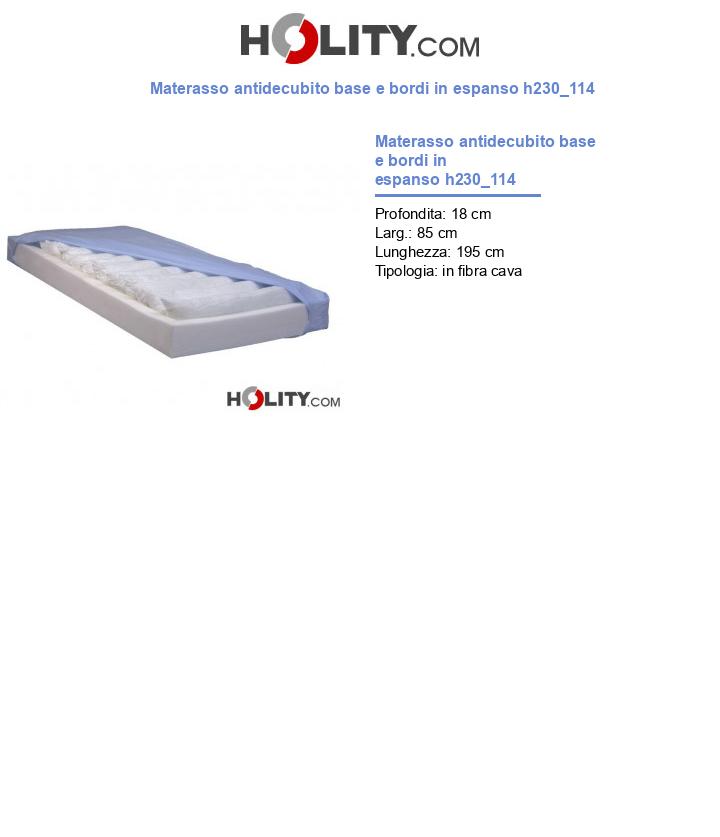 Materasso antidecubito base e bordi in espanso h230_114