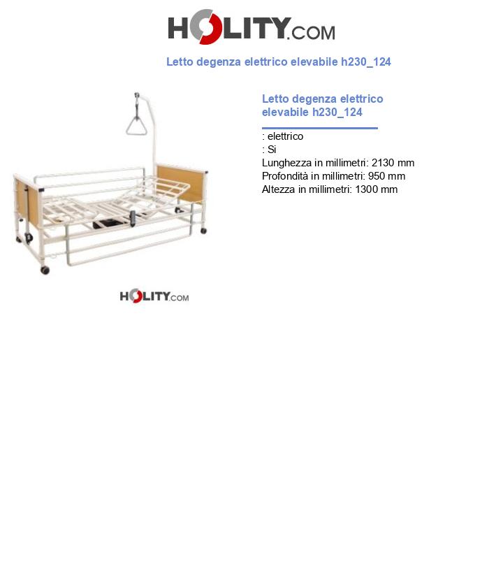 Letto degenza elettrico elevabile h230_124