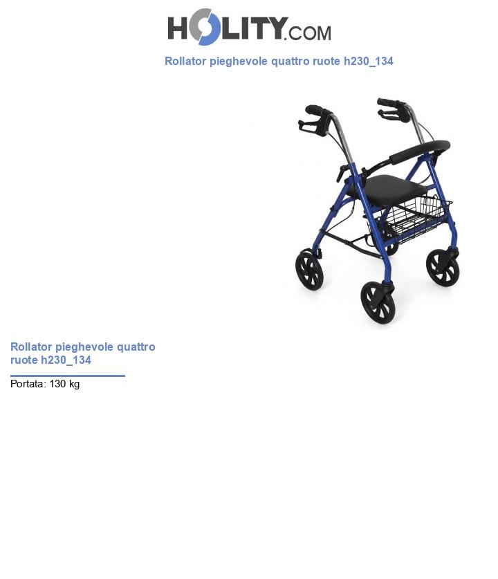 Rollator pieghevole quattro ruote h230_134