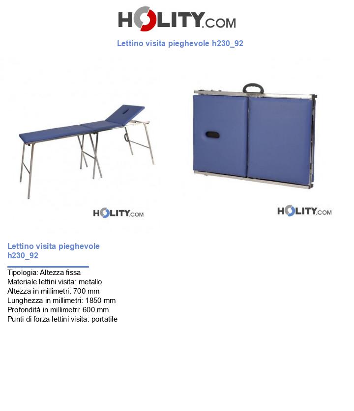 Lettino visita pieghevole h230_92