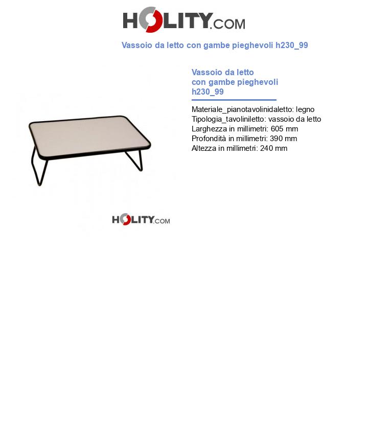 Vassoio da letto con gambe pieghevoli h230_99