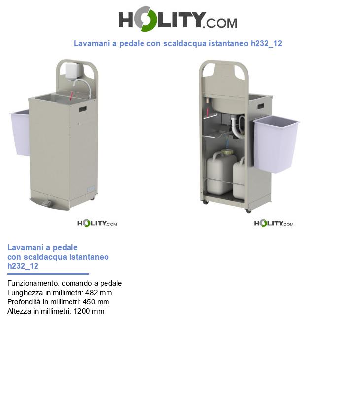 Lavamani a pedale con scaldacqua istantaneo h232_12