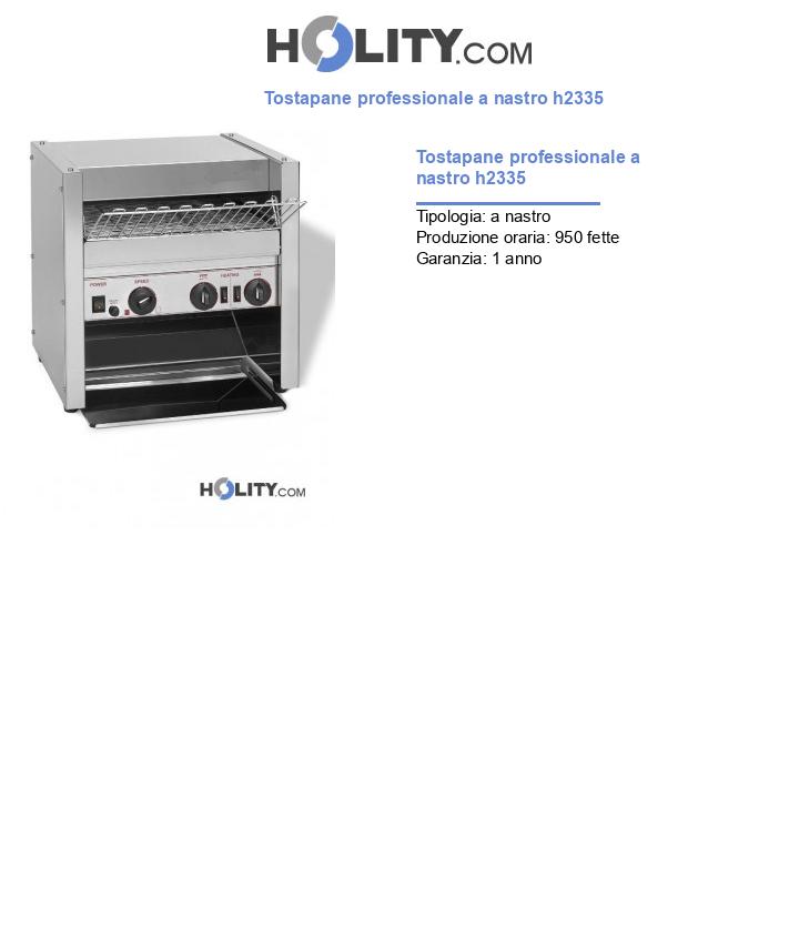 Tostapane professionale a nastro h2335