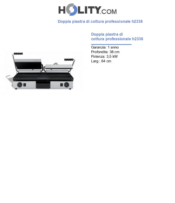 Doppia piastra di cottura professionale h2338