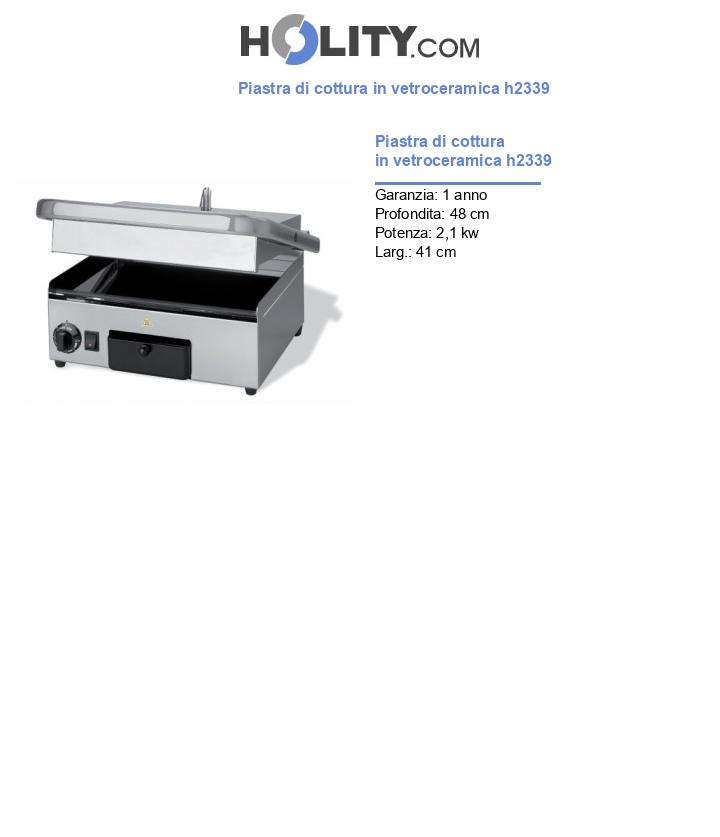 Piastra di cottura in vetroceramica h2339