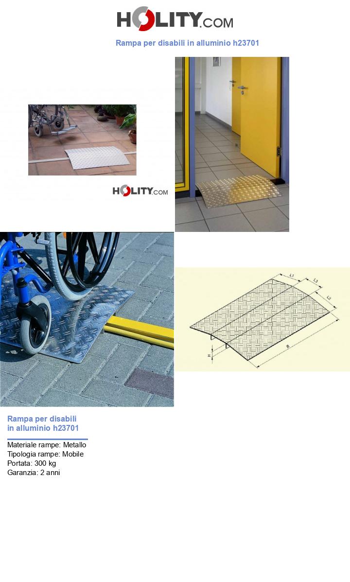 Rampa per disabili in alluminio h23701