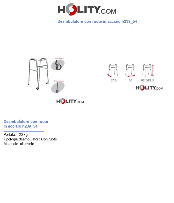 Deambulatore con ruote in acciaio h239_54
