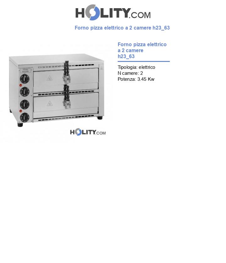 Forno pizza elettrico a 2 camere h23_63