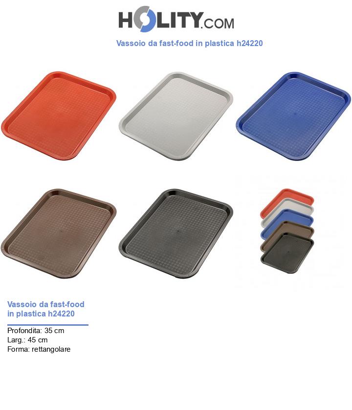 Vassoio da fast-food in plastica h24220