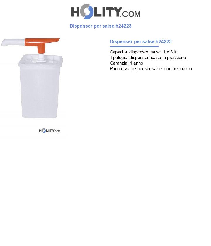 Dispenser per salse h24223