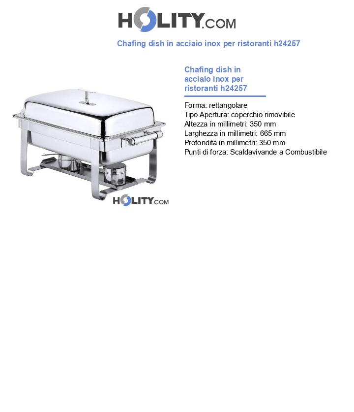 Chafing dish in acciaio inox per ristoranti h24257