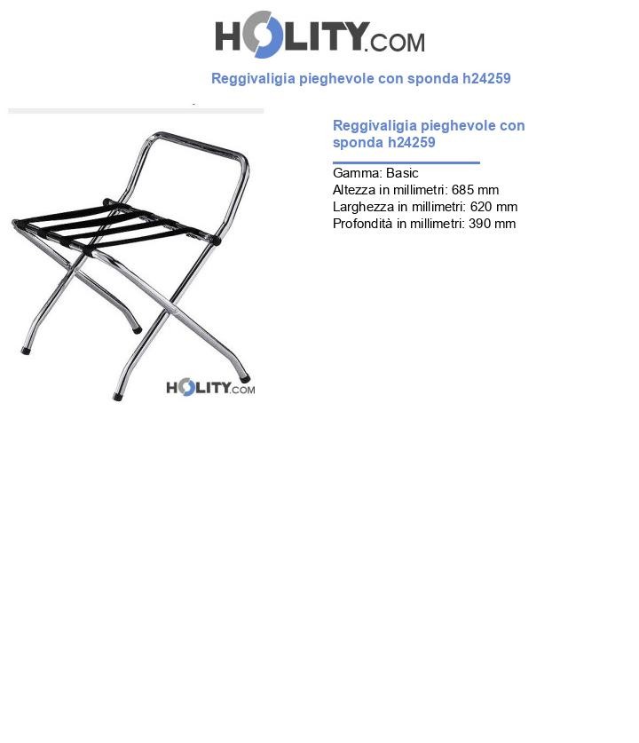 Reggivaligia pieghevole con sponda h24259