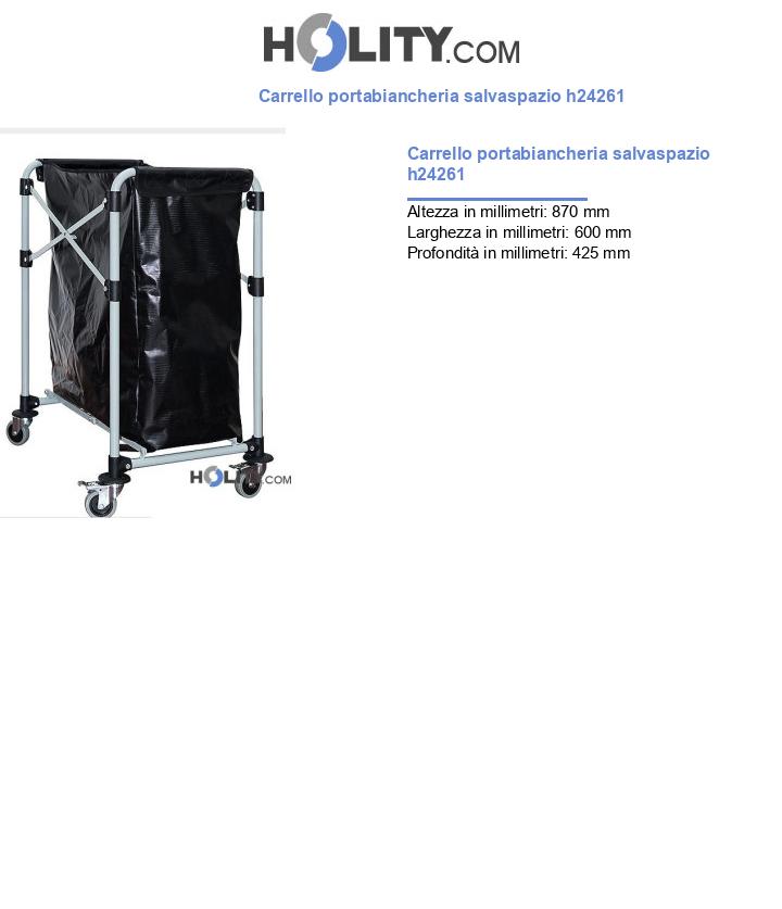 Carrello portabiancheria salvaspazio h24261