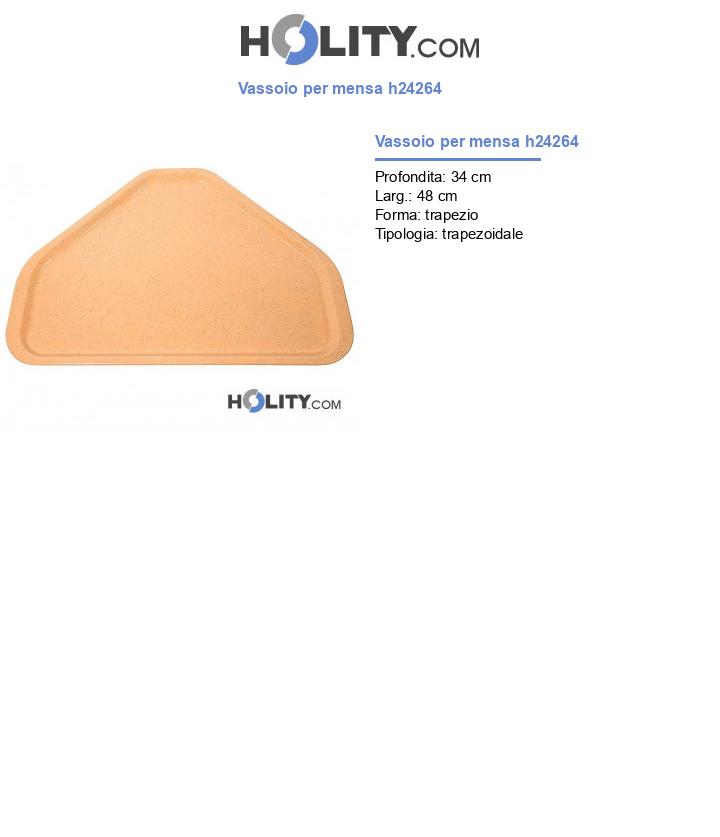 Vassoio per mensa h24264
