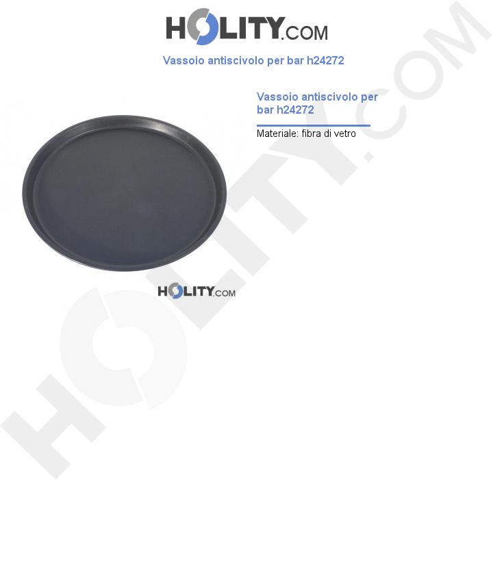Vassoio cameriere, antiscivolo, resistente, tondo, diametro. 36 cm - nero