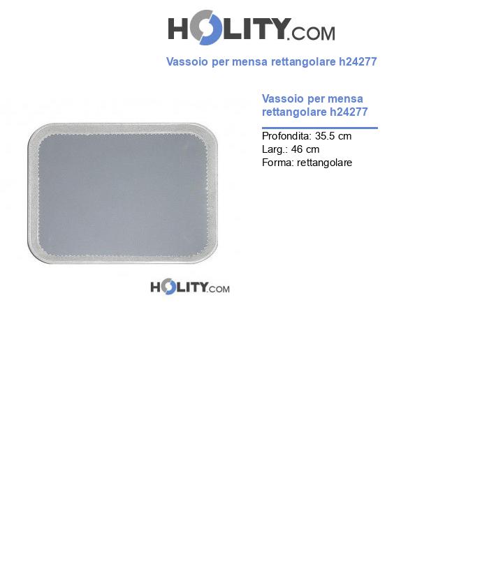 Vassoio per mensa rettangolare h24277