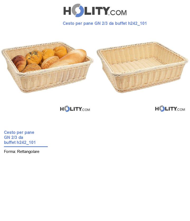 Cesto per pane GN 2/3 da buffet h242_101