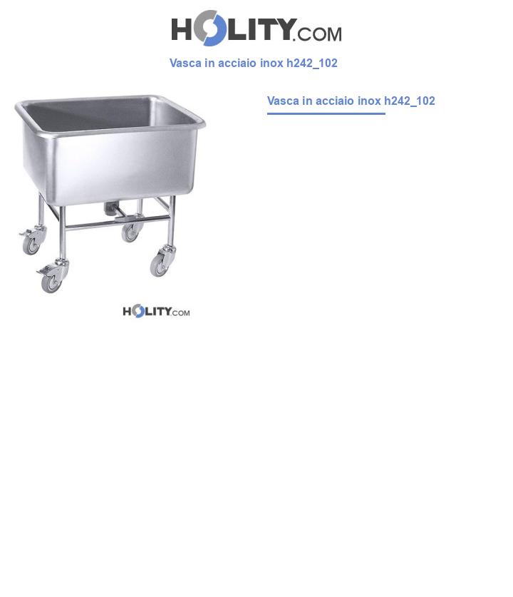 Vasca in acciaio inox h242_102