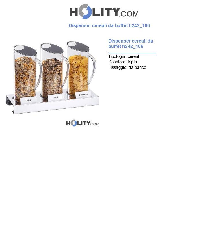 Dispenser cereali da buffet h242_106