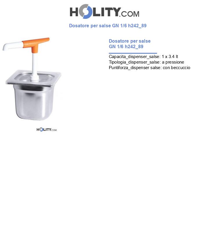 Dosatore per salse GN 1/6 h242_89