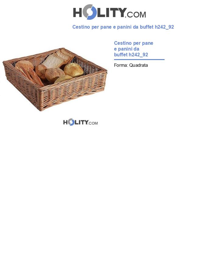 Cestino per pane e panini da buffet h242_92