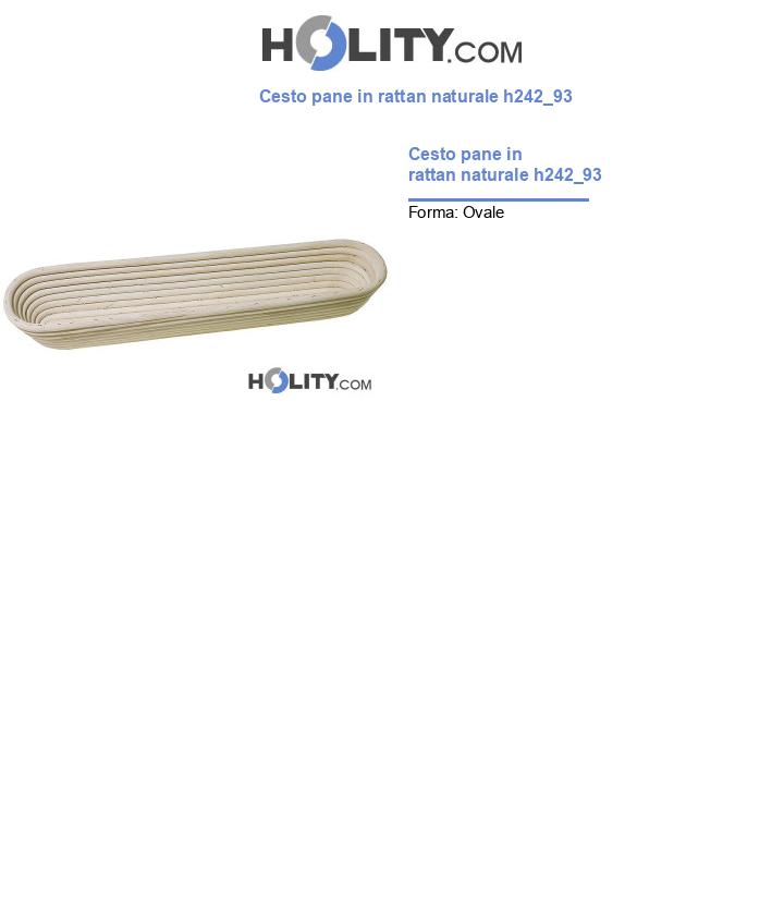 Cesto pane in rattan naturale h242_93