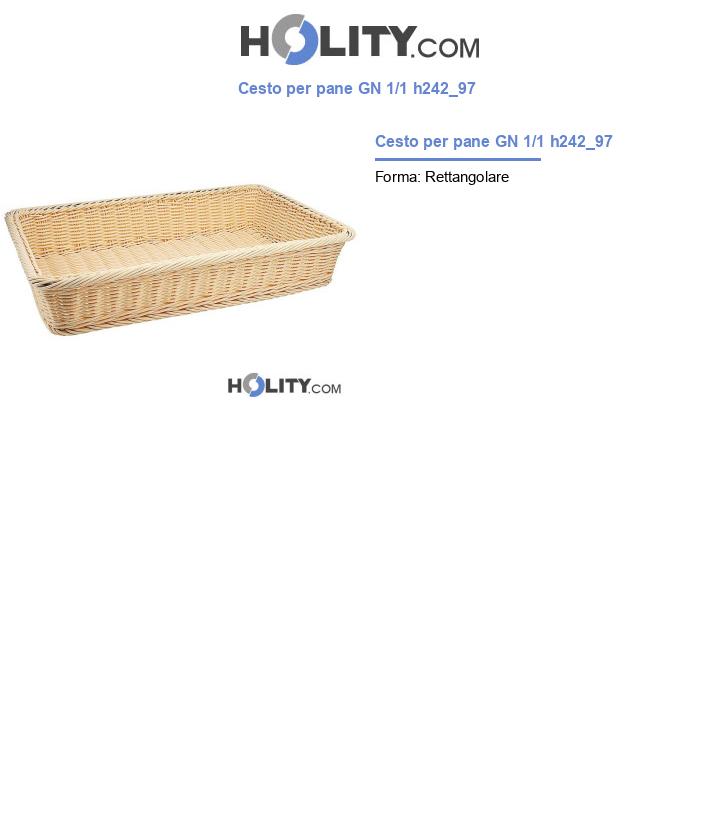 Cesto per pane GN 1/1 h242_97