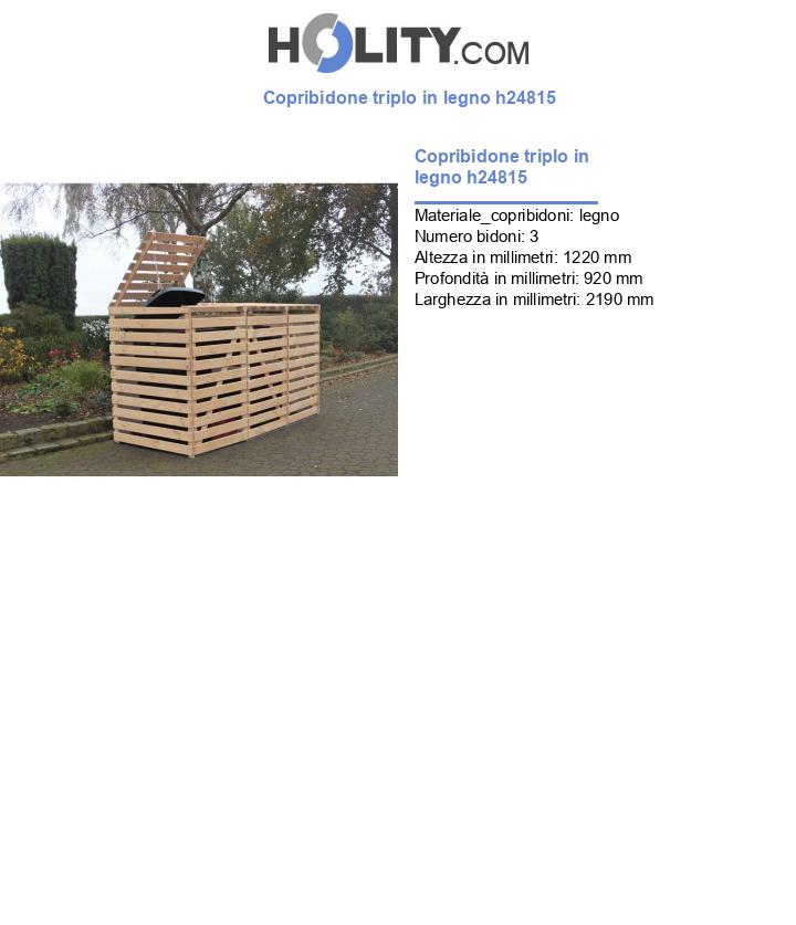 Copribidone triplo in legno h24815