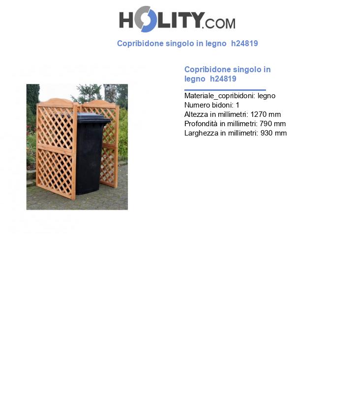 Copribidone singolo in legno h24819