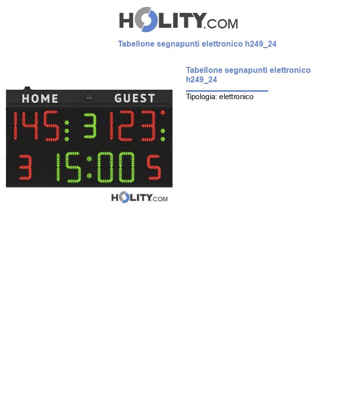Tabellone segnapunti elettronico h249_24