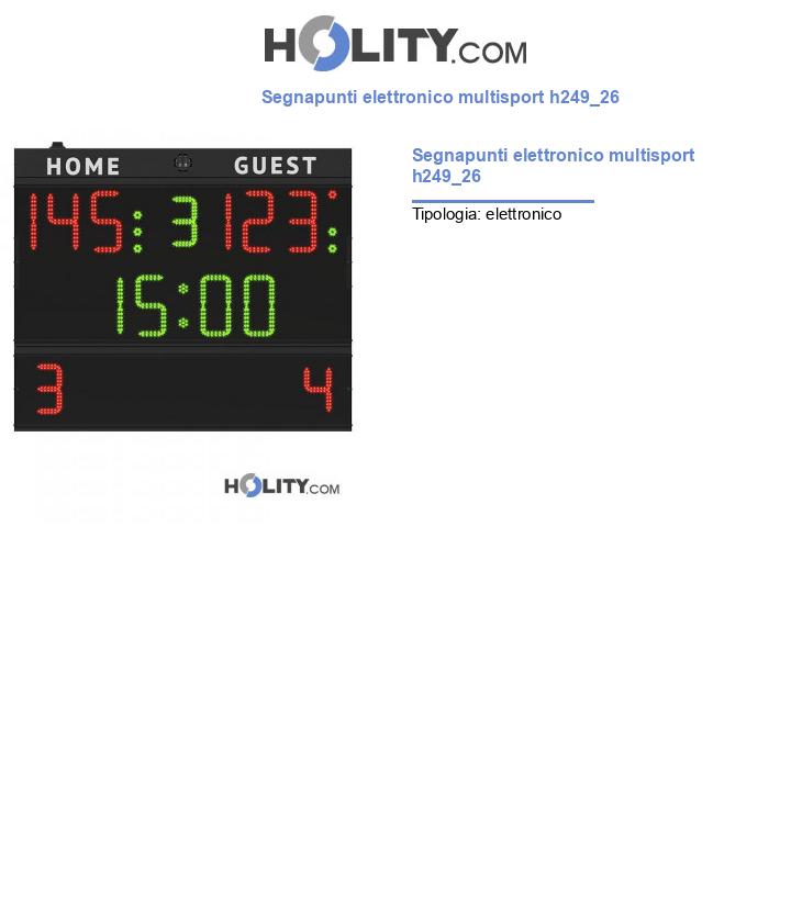Segnapunti elettronico multisport h249_26
