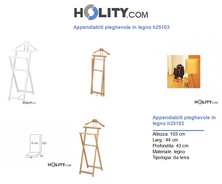 Appendiabiti pieghevole in legno h25103