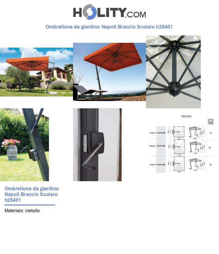 Ombrellone da giardino Napoli Braccio Scolaro h25401