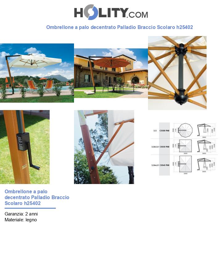 Ombrellone a palo decentrato Palladio Braccio Scolaro h25402