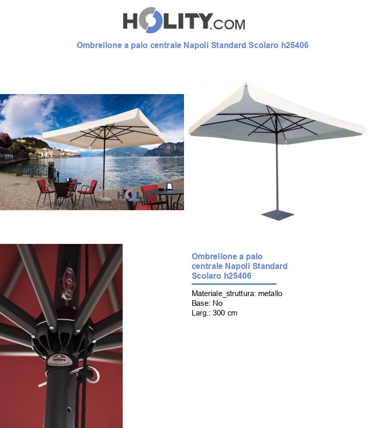 Ombrellone a palo centrale Napoli Standard Scolaro h25406