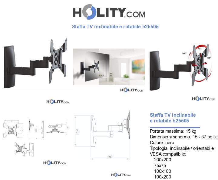 Staffa TV girevole e inclinabile h25505