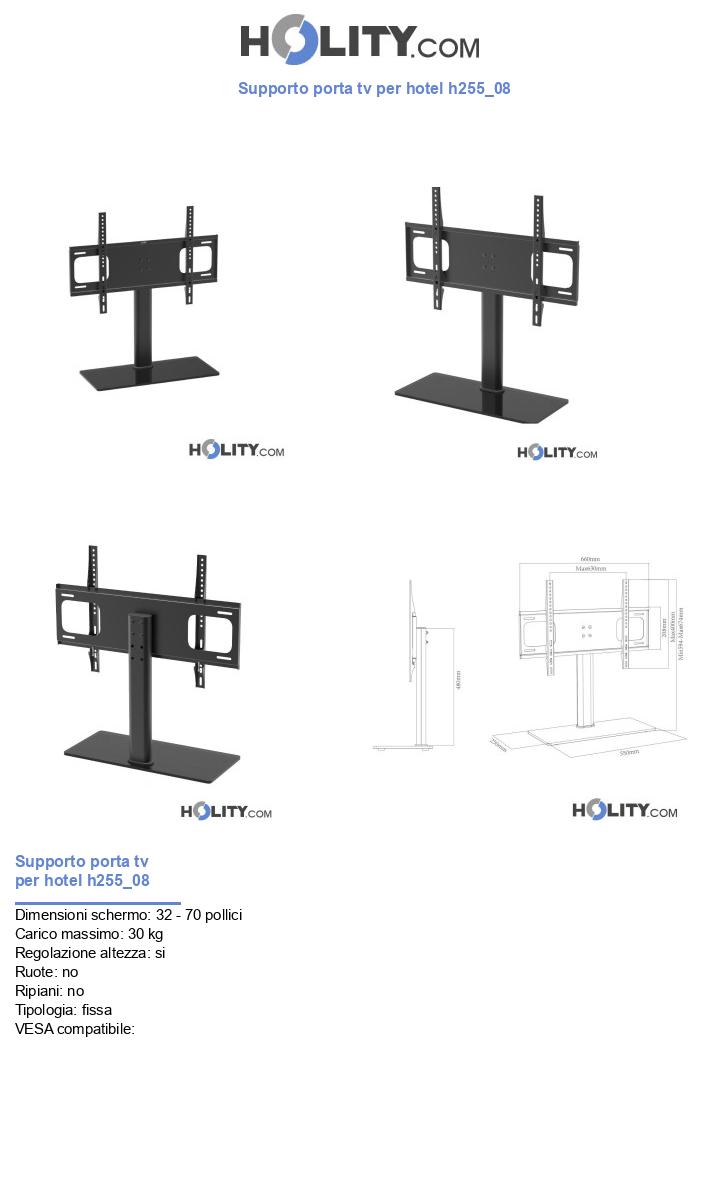Supporto porta tv per hotel h255_08