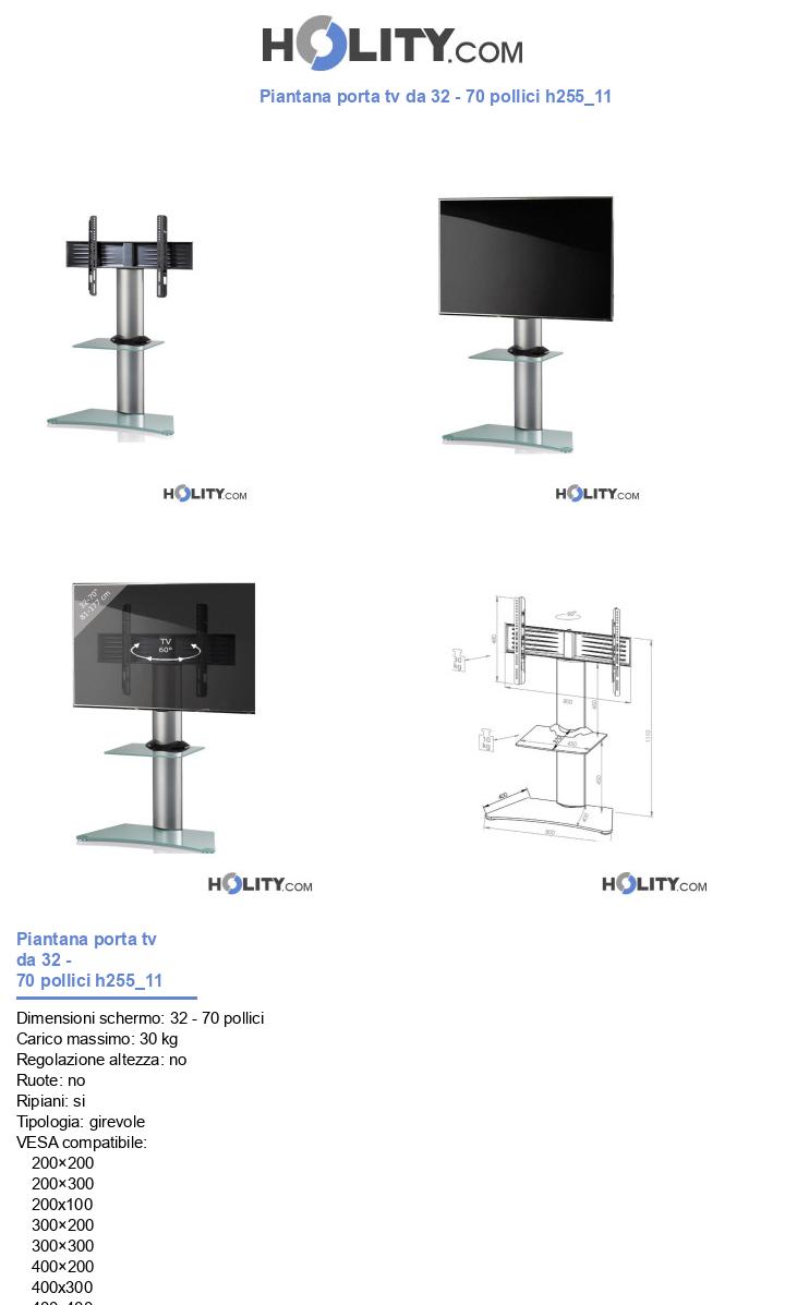 Piantana porta tv da 32 - 70 pollici h255_11