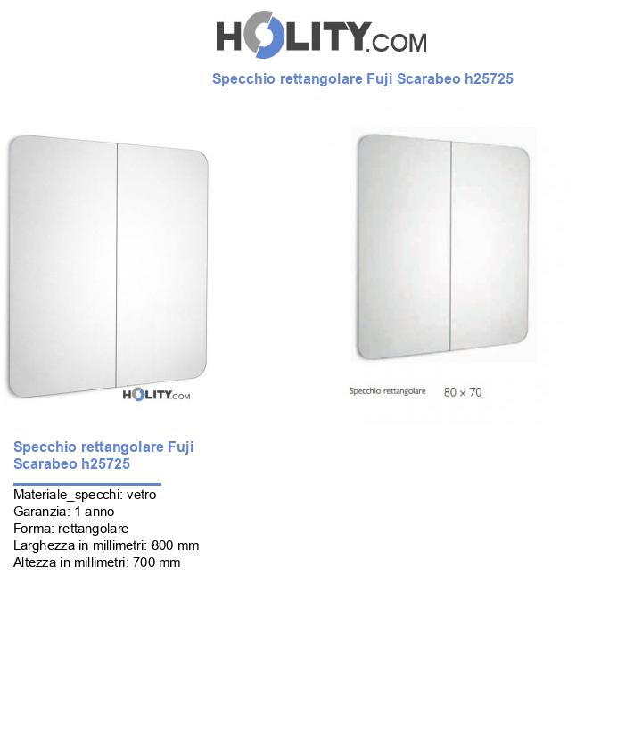 Specchio rettangolare Fuji Scarabeo h25725