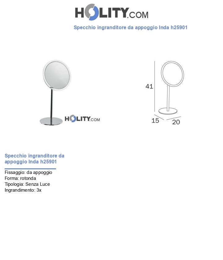 Specchio ingranditore da appoggio Inda h25901