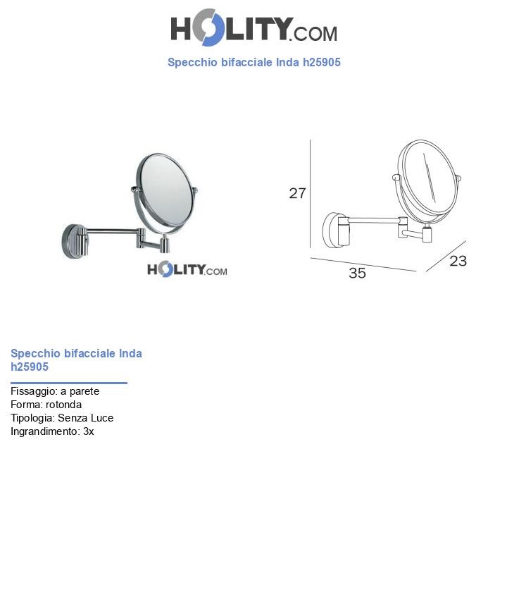Specchio bifacciale Inda h25905