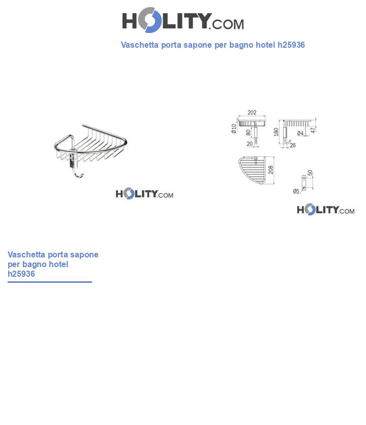 Vaschetta porta sapone per bagno hotel h25936