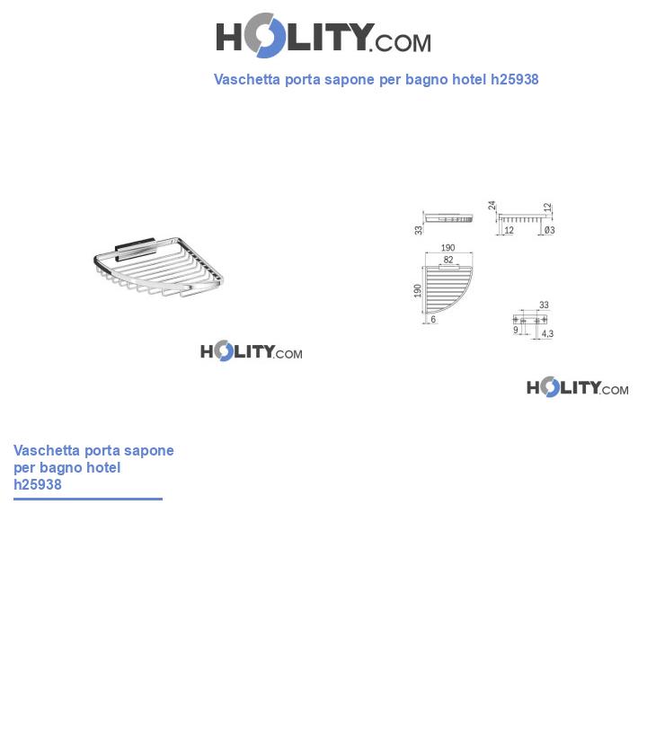Vaschetta porta sapone per bagno hotel h25938