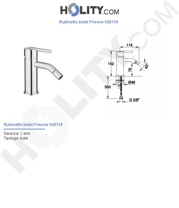 Rubinetto bidet Frisone h26119