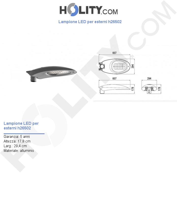 Lampione LED per esterni h26502