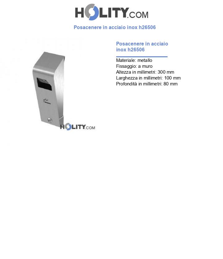Posacenere in acciaio inox h26506