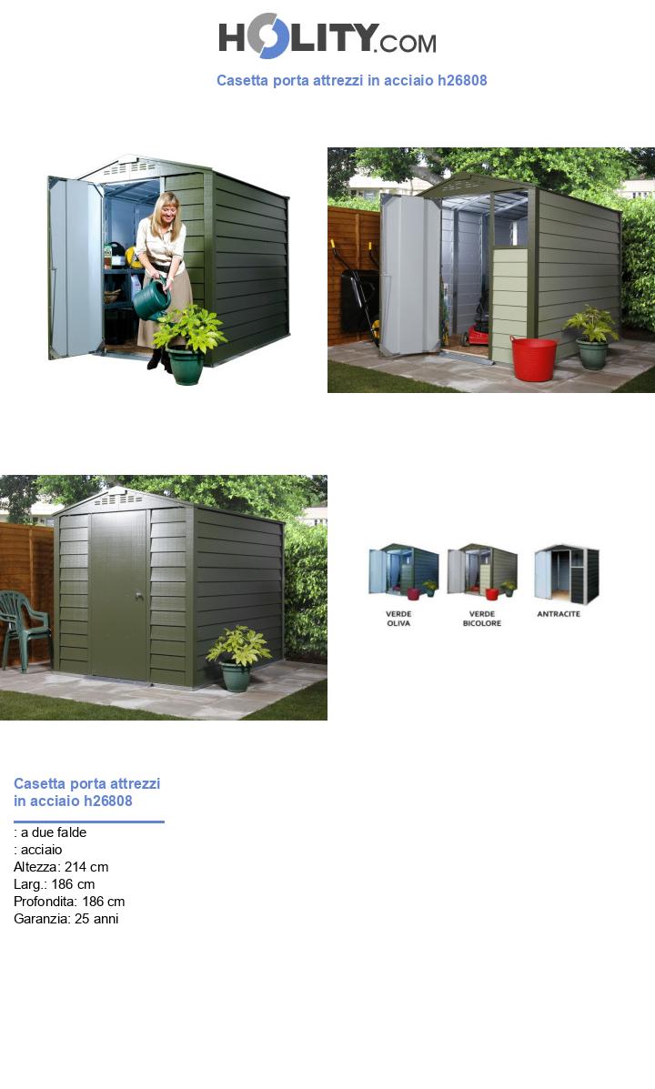 Casetta Attrezzi In Metallo 205x257x192 Cm - Tetto A Due Falde, Porte Scorrevoli - Foto 5