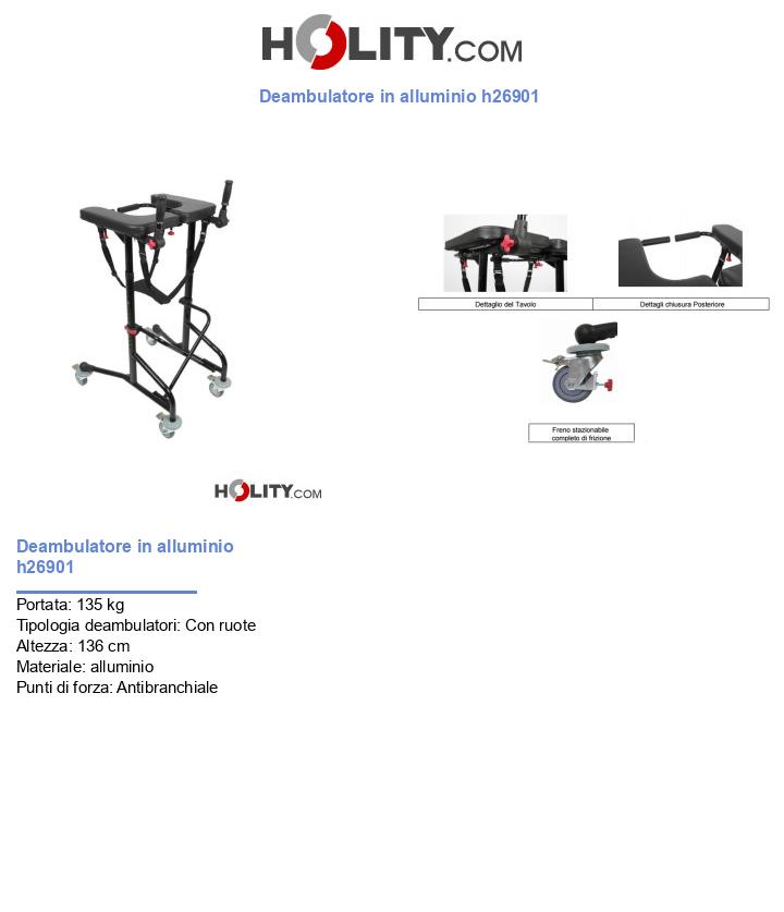 Deambulatore in alluminio h26901